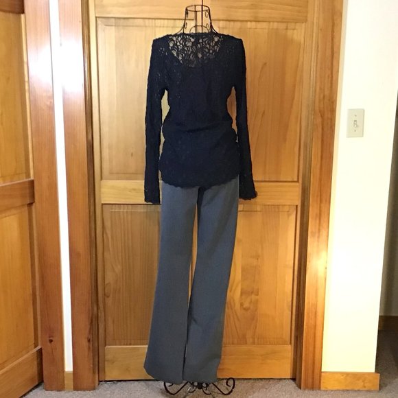 Express ~ Gray Wide Legged Dress Pants - Picture 5 of 5